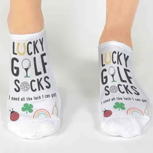 🏌️‍♂️ Lucky Golf Socks – Funny No-Show Socks for Golfers ⛳🍀