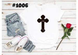 #1006 Fleur De Lis Black Cross