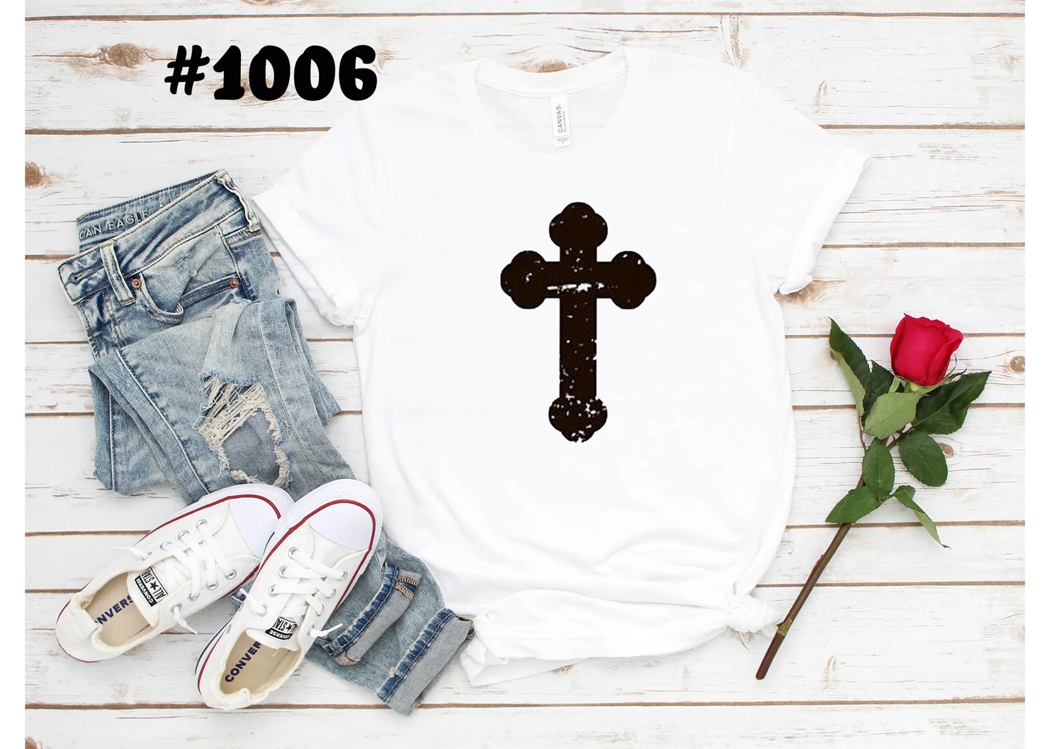 #1006 Fleur De Lis Black Cross