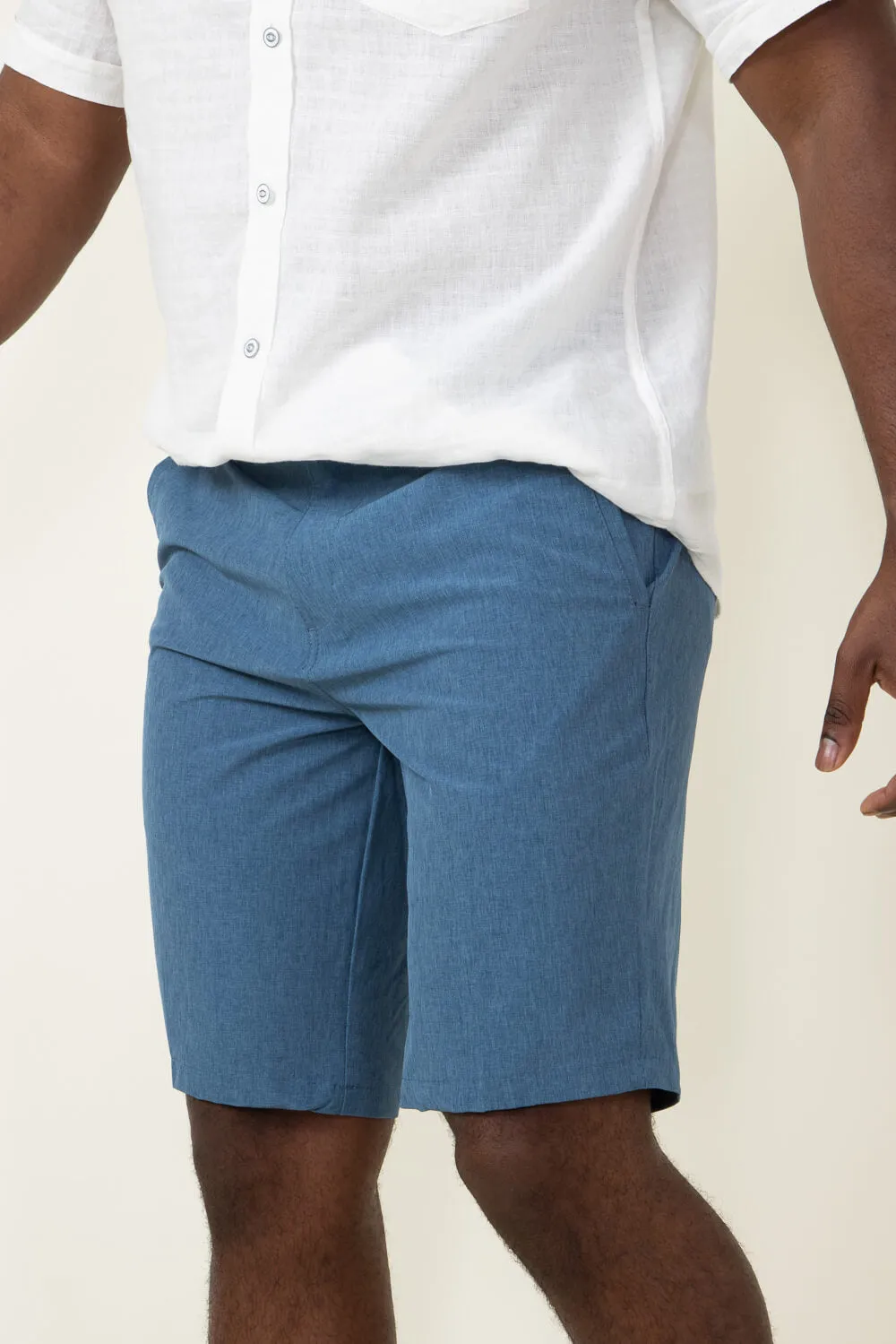 1897 Original Heather Hybrid Shorts for Men in Cobalt Blue | XM9821-GL-HCOBALT