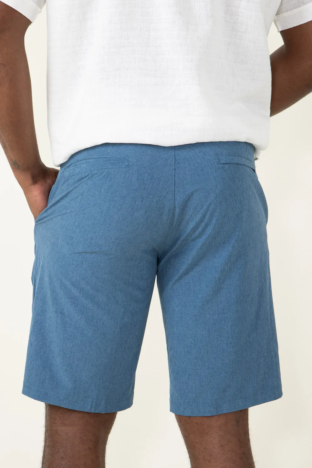 1897 Original Heather Hybrid Shorts for Men in Cobalt Blue | XM9821-GL-HCOBALT