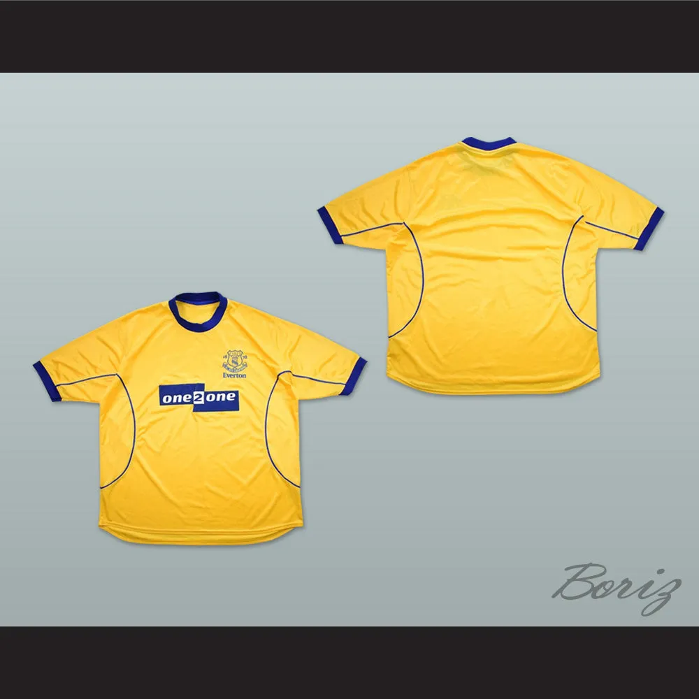 2000-2001 Everton Liverpool FC Yellow Soccer Jersey