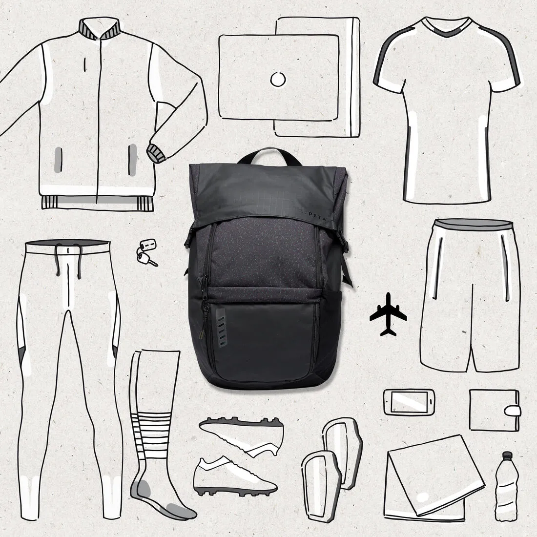 25L Backpack Urban - Black / Reflective