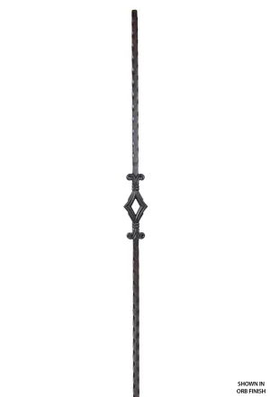 2760 Series M133 Single Diamond Mediterranean Iron Baluster