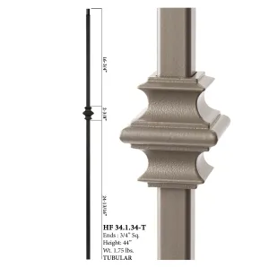 34.1.34-T Mega Series Single Knuckle Hollow Iron Baluster