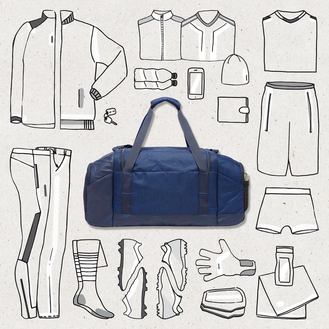 75L Sports Bag Academic - Blue
