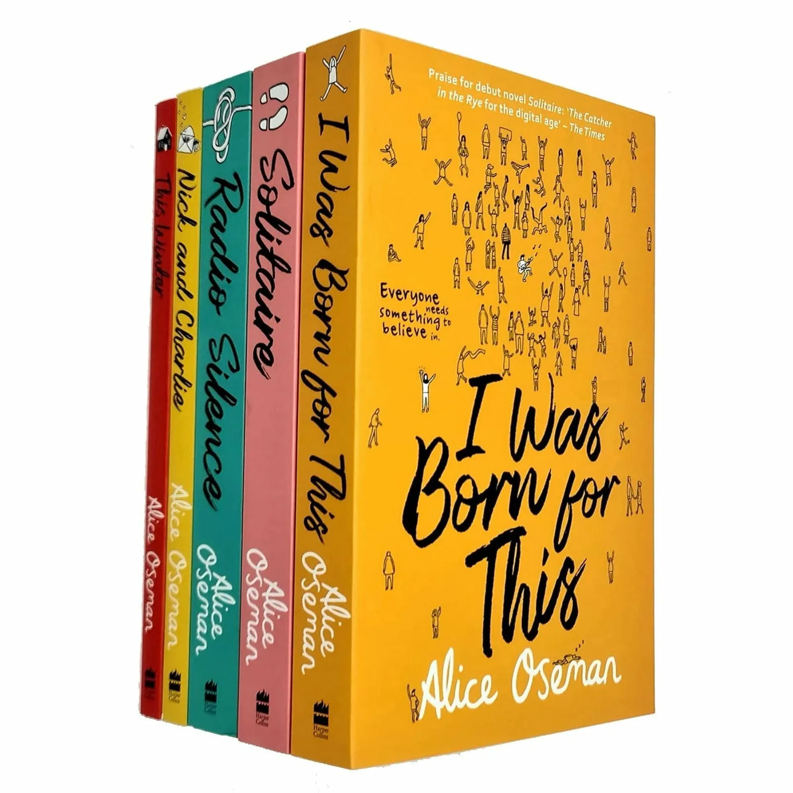 Alice Oseman Collection 5 Books Set (I Was Born for This, Solitaire, Radio Silence, Nick and Charlie, This Winter)
