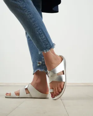 almira sandal - chalk castoro cervo lame