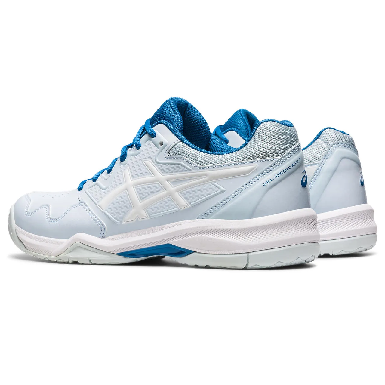 Asics Gel Dedicate 7 Women's Tennis Shoe (Sky/White)