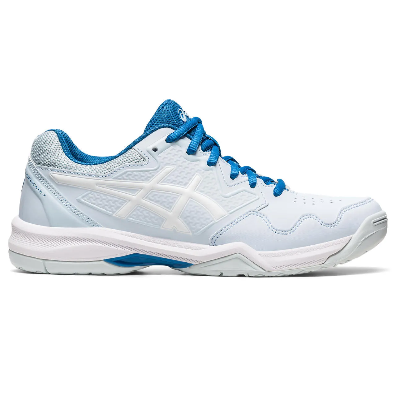 Asics Gel Dedicate 7 Women's Tennis Shoe (Sky/White)