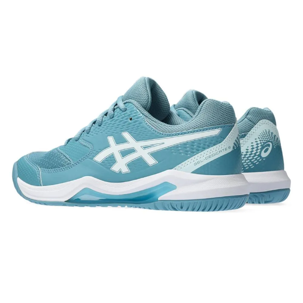 Asics Gel Dedicate 8 Wide Women's Tennis Shoe (Blue/White)