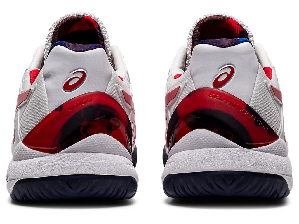 Asics Gel Resolution 8 White/Classic Red Men's Tennis Shoes 1041A292-110 - NEW ARRIVAL