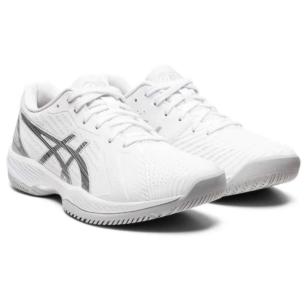 Asics Solution Swift FF Women's Tennis Shoe (White/Silver)