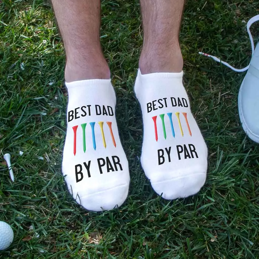 Best Dad by Par Golf Socks – Funny No-Show Socks for Dad