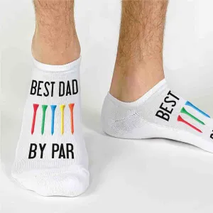 Best Dad by Par Golf Socks – Funny No-Show Socks for Dad