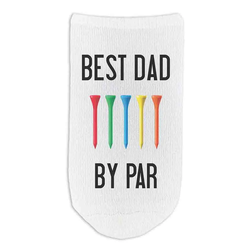 Best Dad by Par Golf Socks – Funny No-Show Socks for Dad