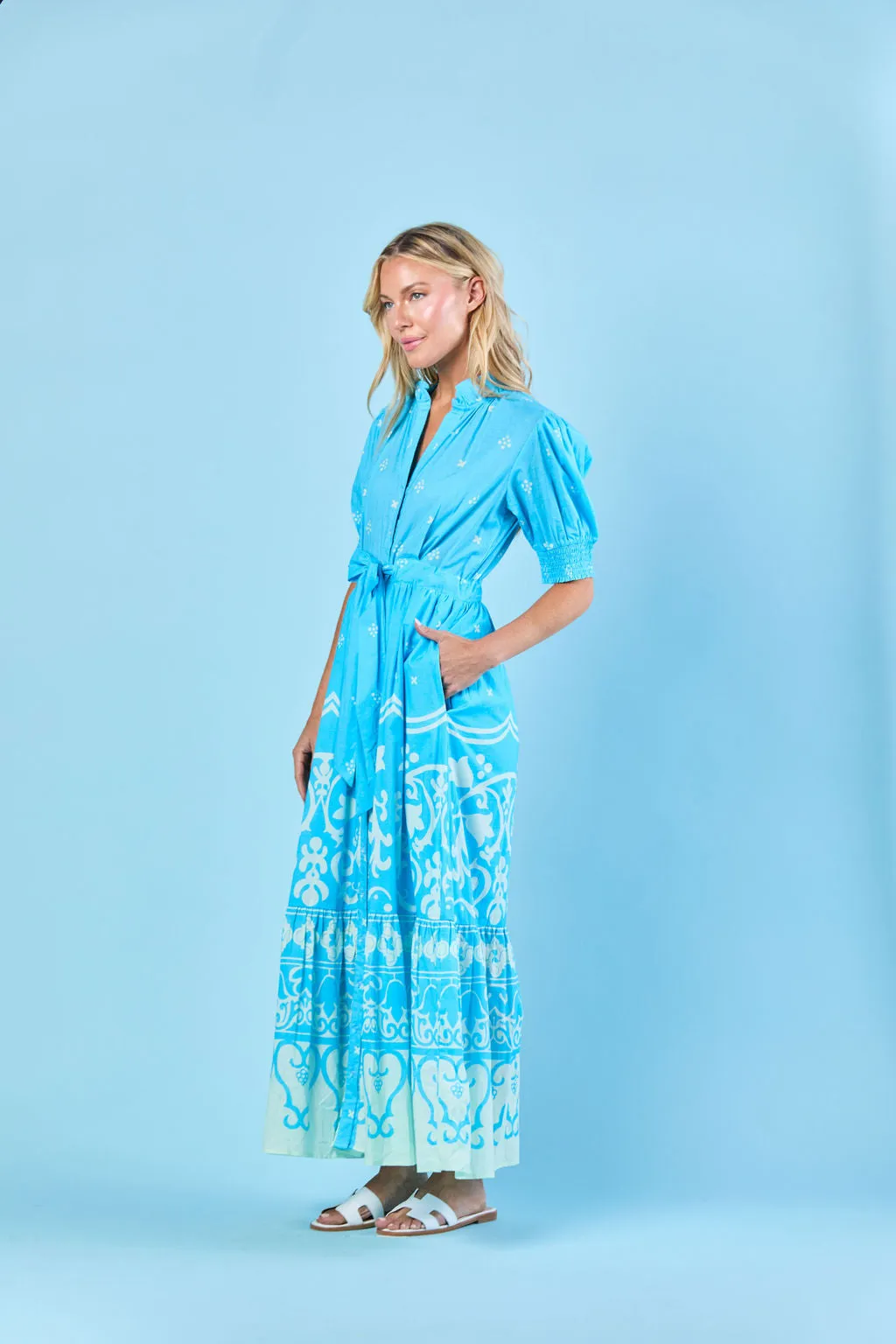 Birdie Dress in Sky Tulum