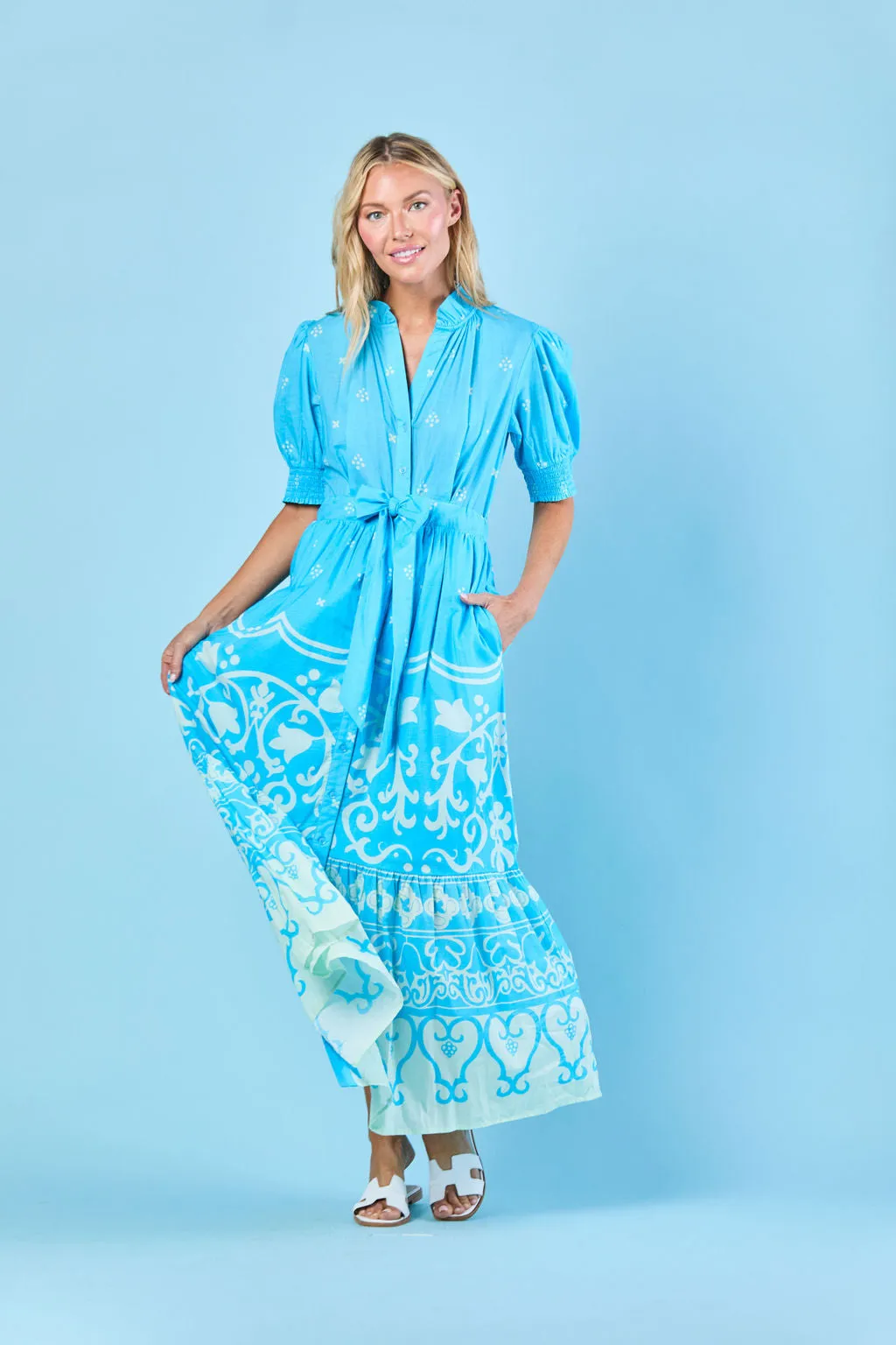 Birdie Dress in Sky Tulum