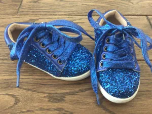 Blue sparkly tennis shoes-18/24M