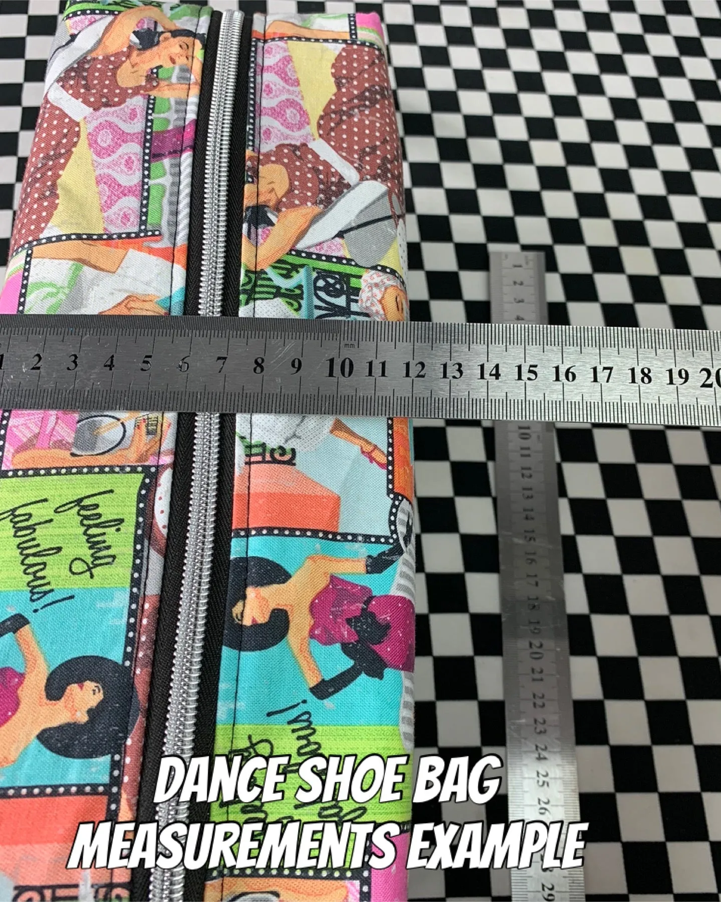 Bowling print dance shoe bag regular