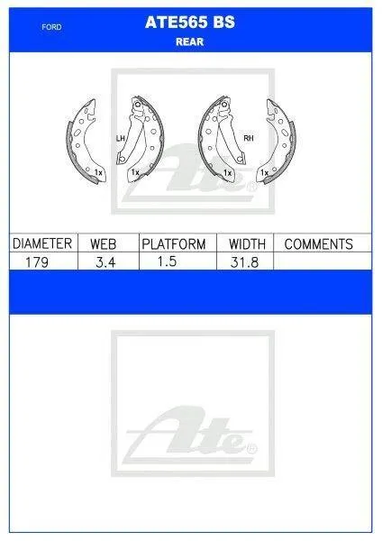 Brake Shoes Ford Figo,Escort,Fiesta,Ka, Mazda Soho