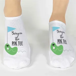 Bring on the Par-Tee Golf Socks – Funny No-Show Socks for Women