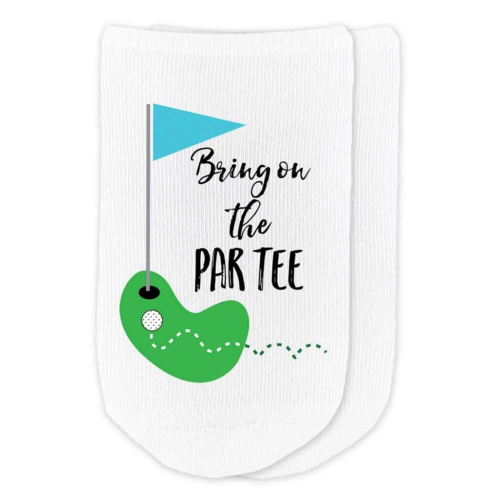 Bring on the Par-Tee Golf Socks – Funny No-Show Socks for Women