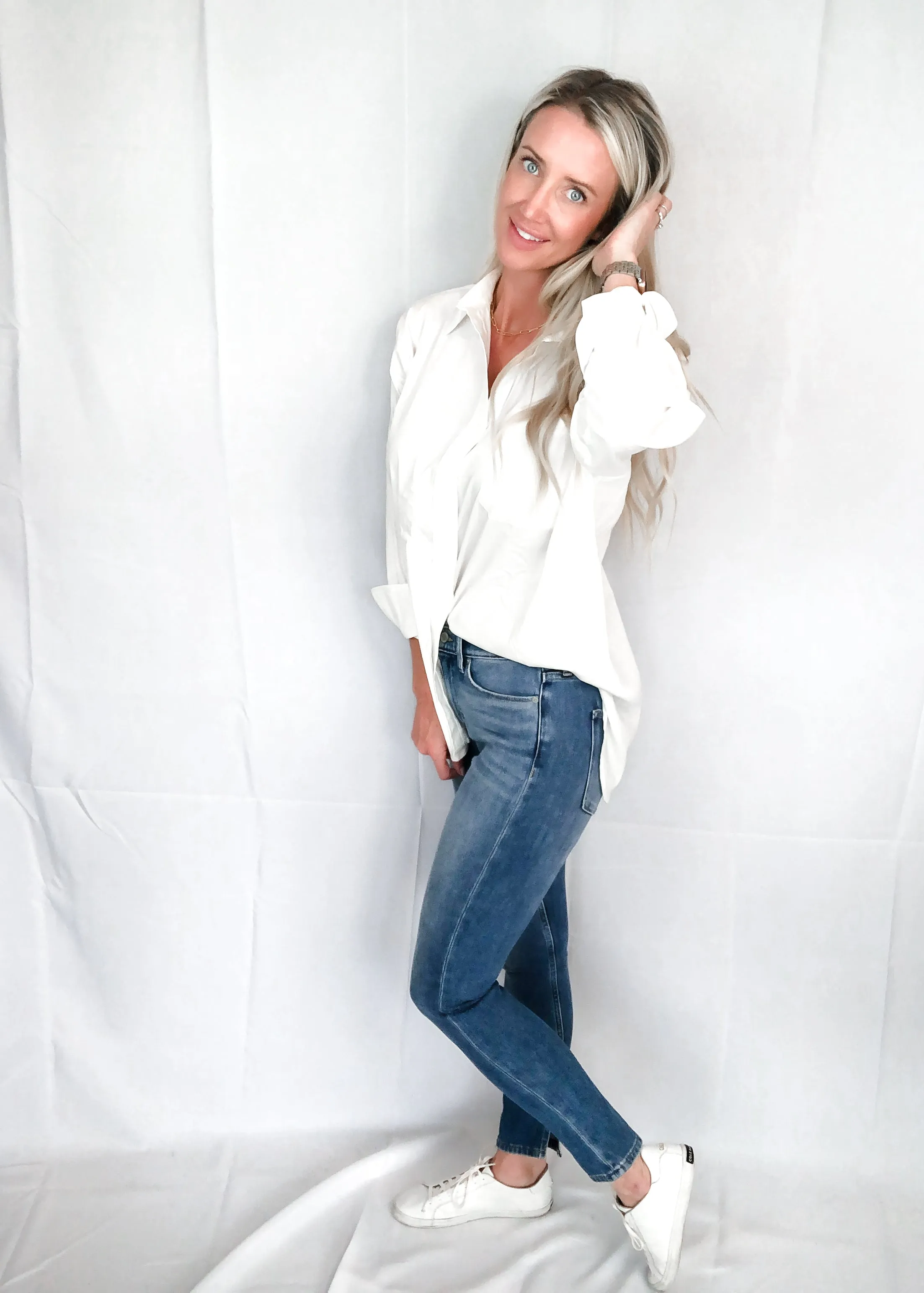 Charlotte White Button Down