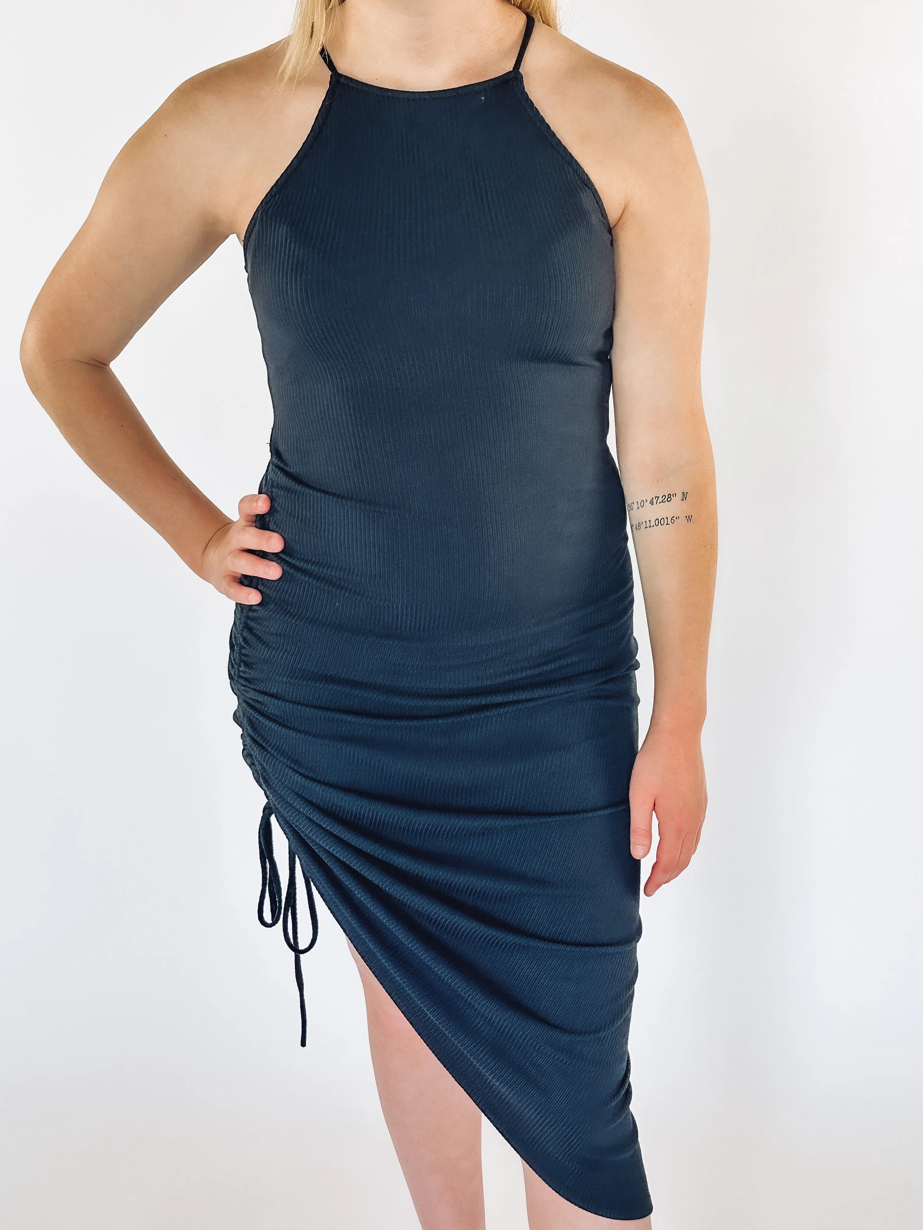 Claire Black Halter Dress