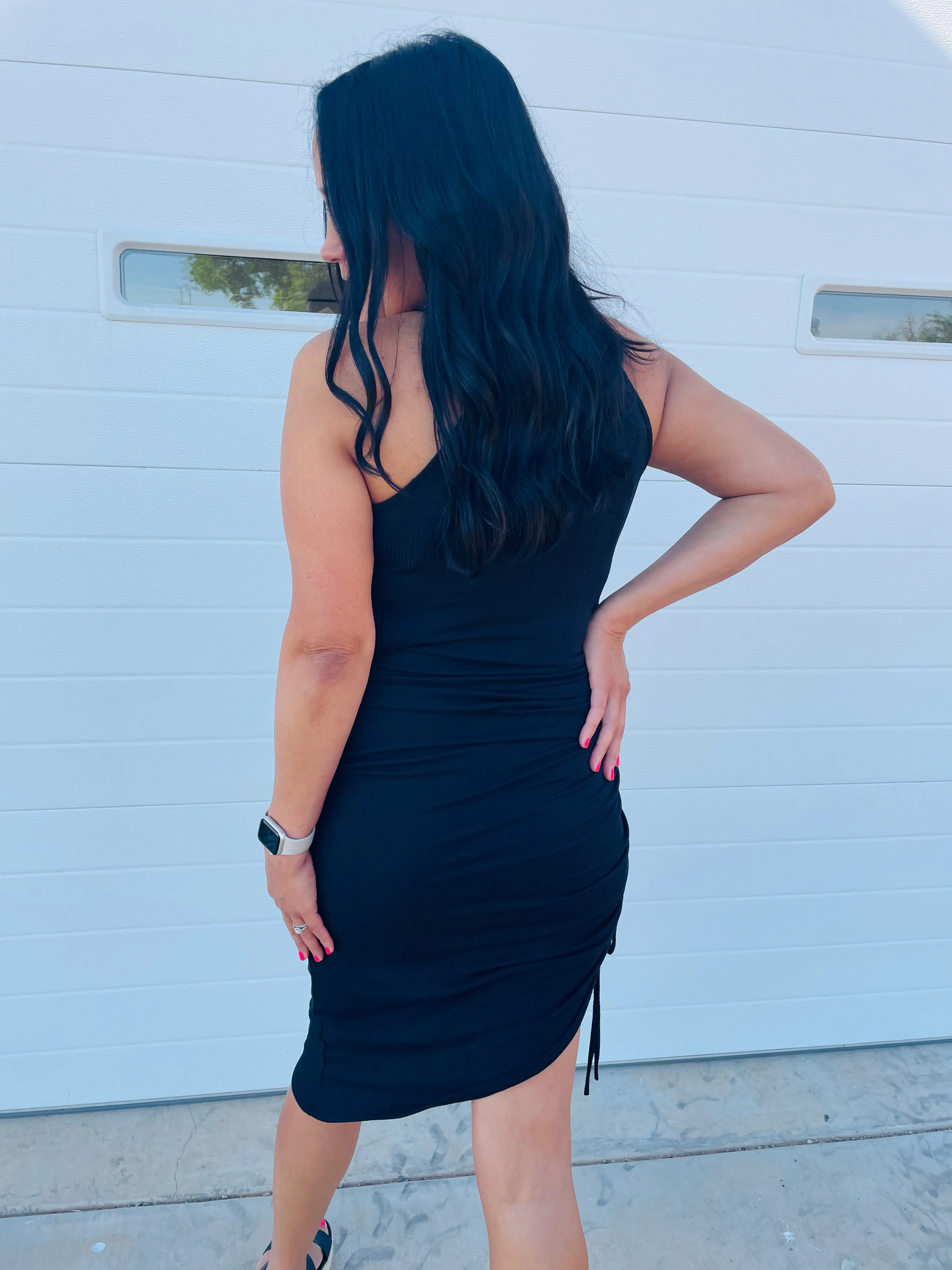 Claire Black Halter Dress