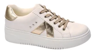 Corkys Tailgate-Gold Crinkle Metallic Sneaker