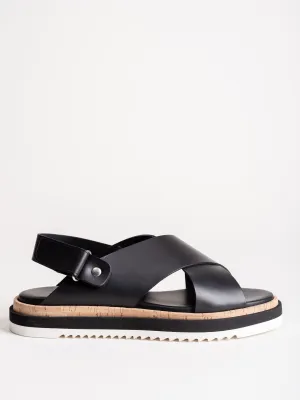 criss-cross sandal - black
