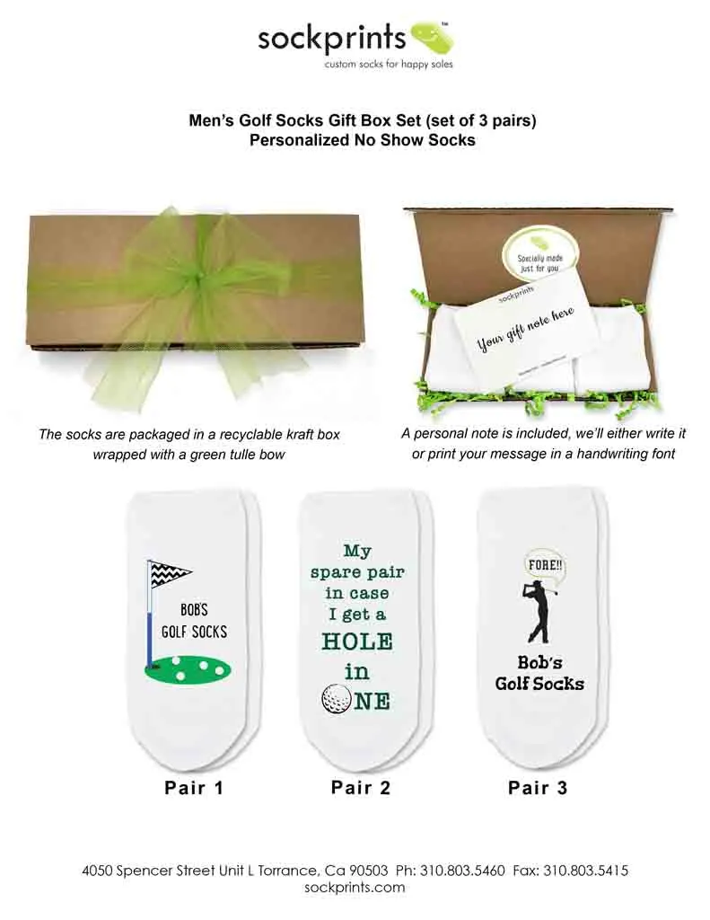 Custom Golf Socks for Men – Personalized Golf Gift Box