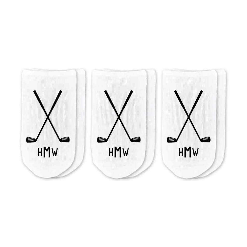 Custom Golf Socks for Men – Personalized No-Show Golf Sock Set