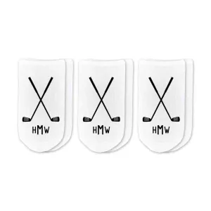 Custom Golf Socks for Men – Personalized No-Show Golf Sock Set