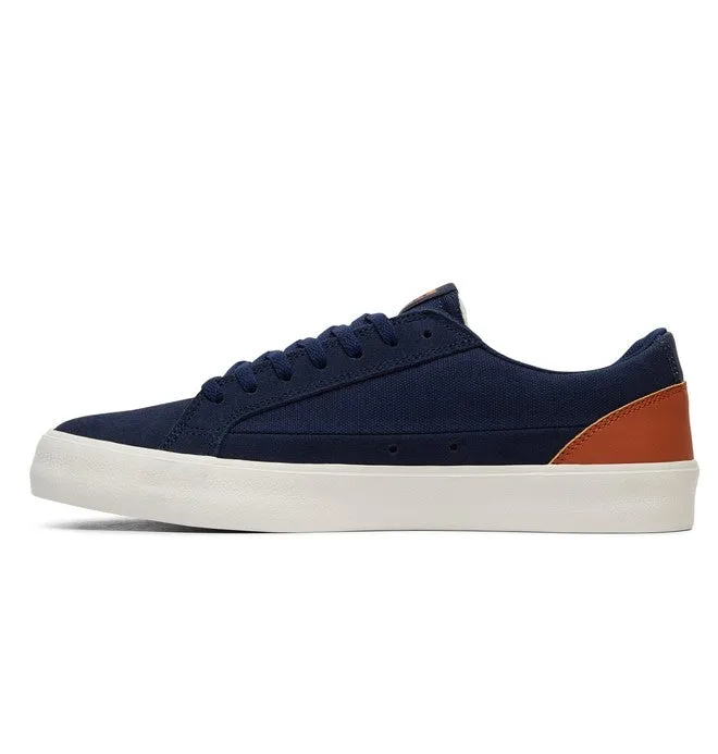 DC SHOES LYNNFIELD S NAVY DK CHOCOLATE TRAINERS (UK 7)