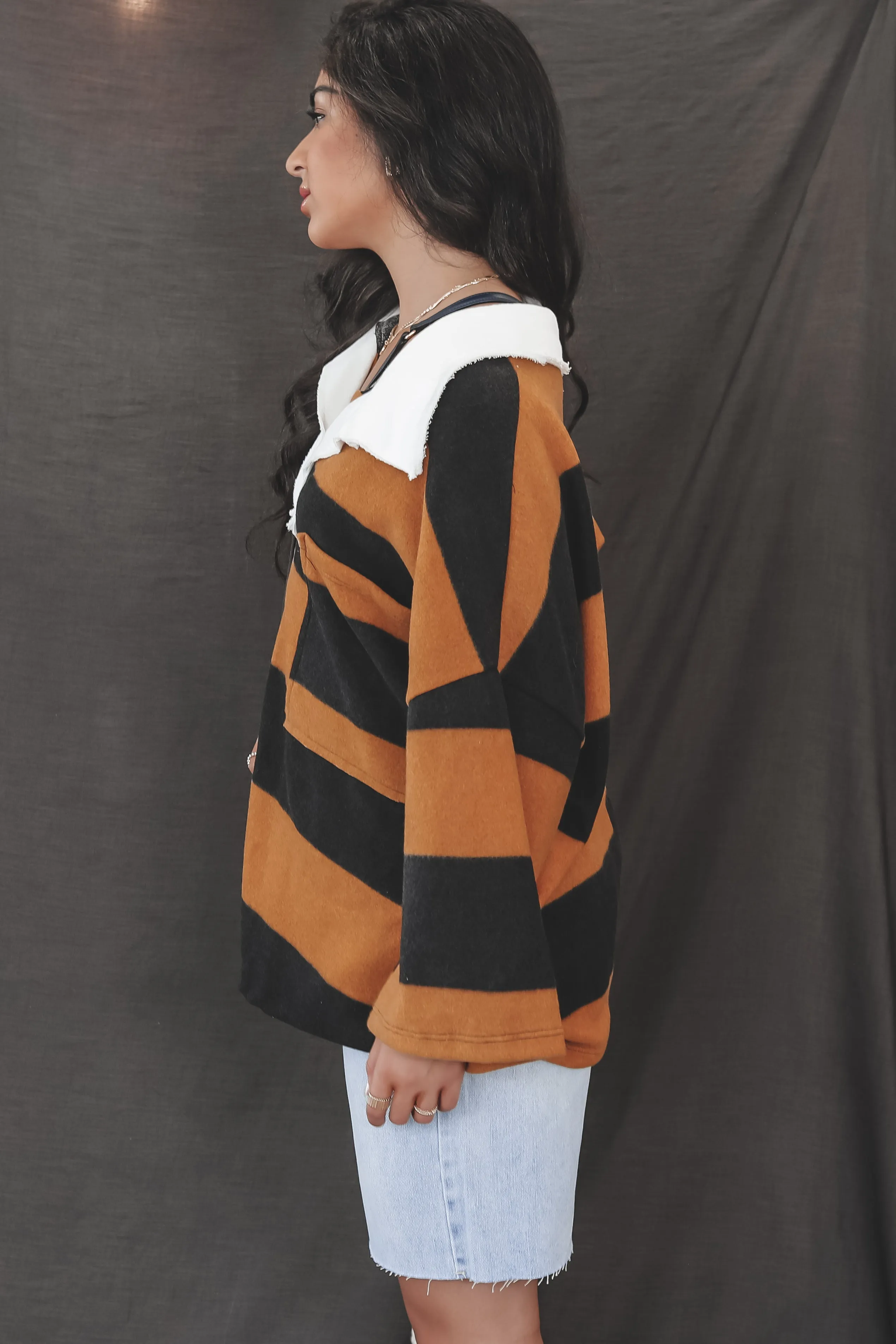 DEAL Cool Girl Club Striped Rugby Shirt