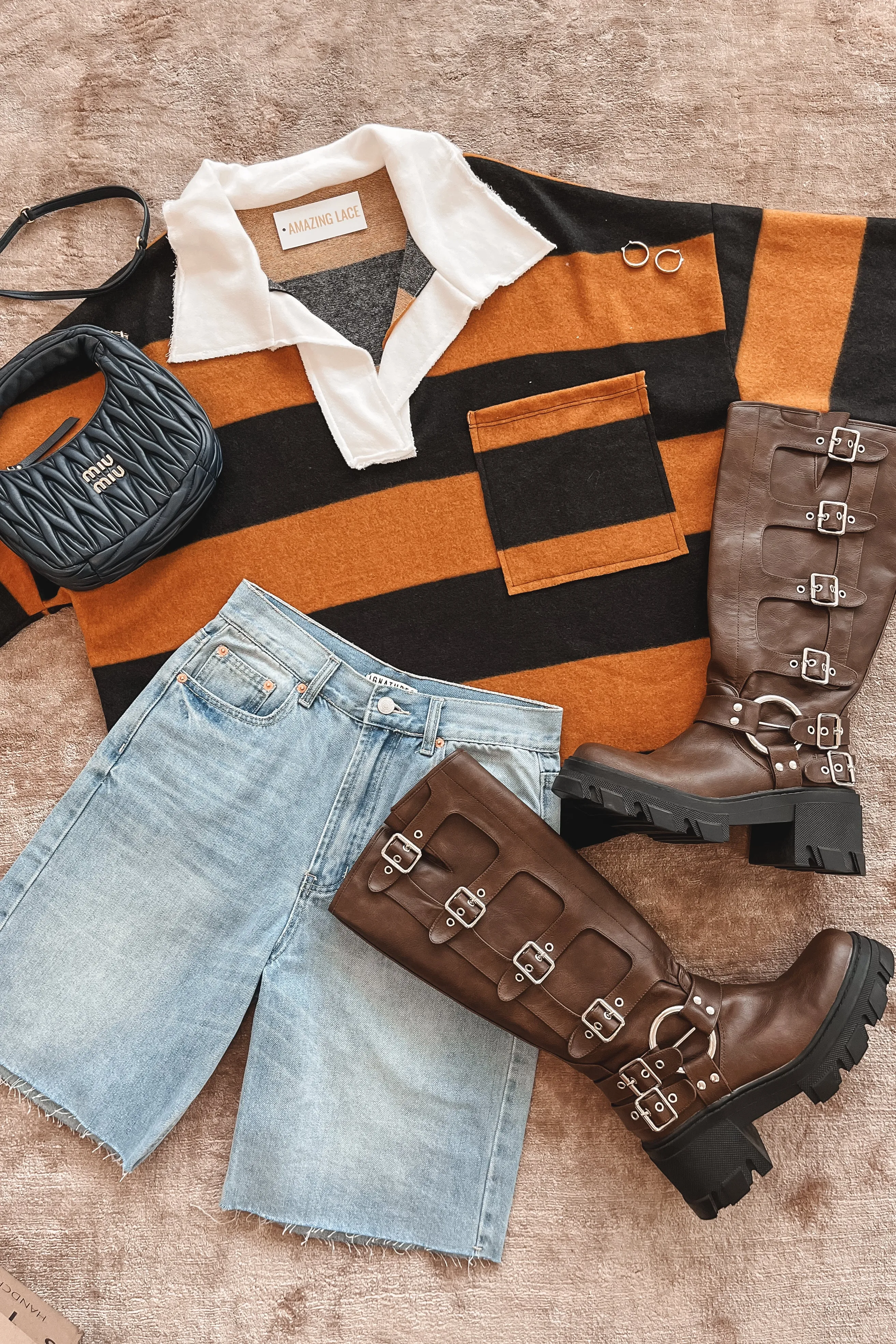DEAL Cool Girl Club Striped Rugby Shirt