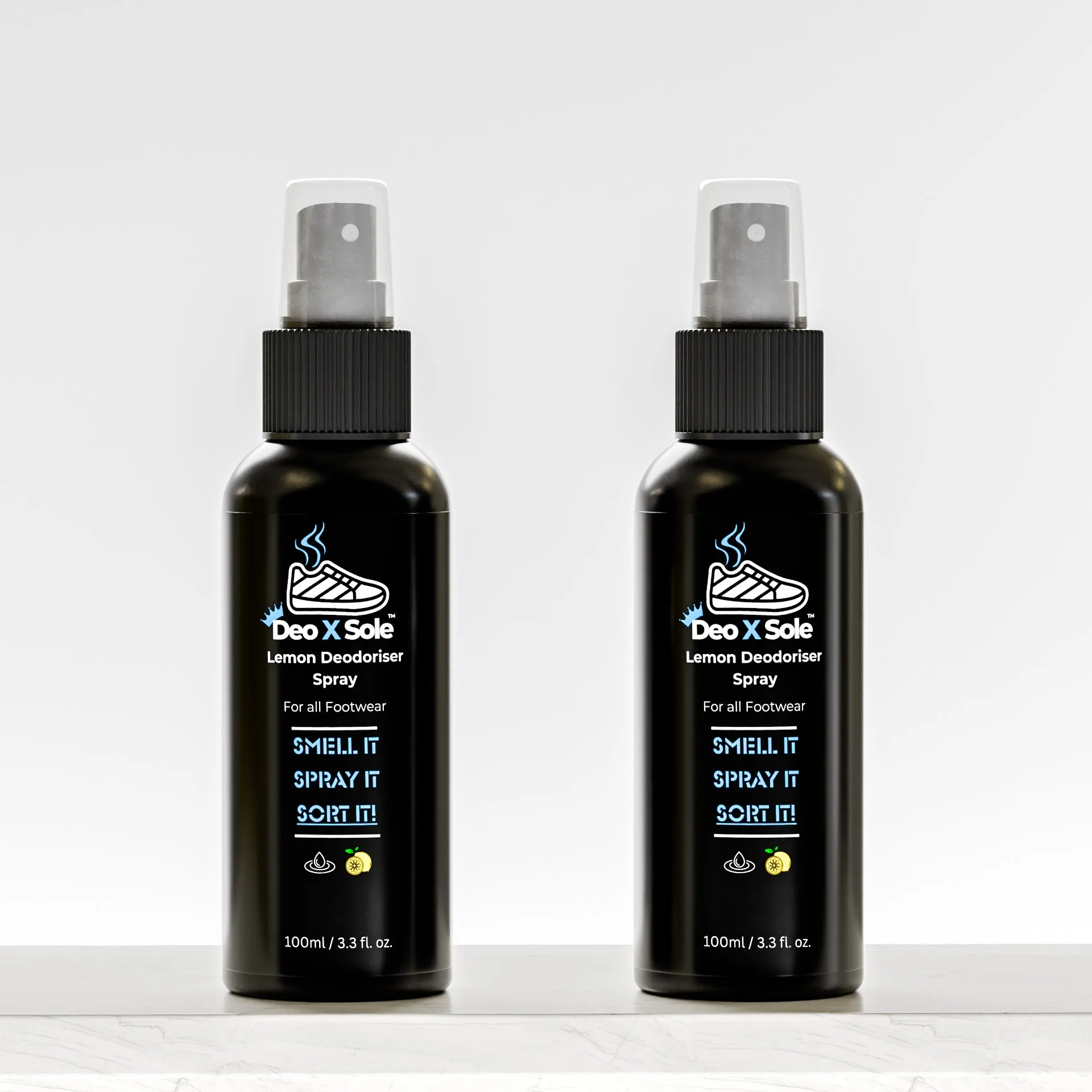 Deoxsole's Twin-pack Lemon Deodoriser Spray