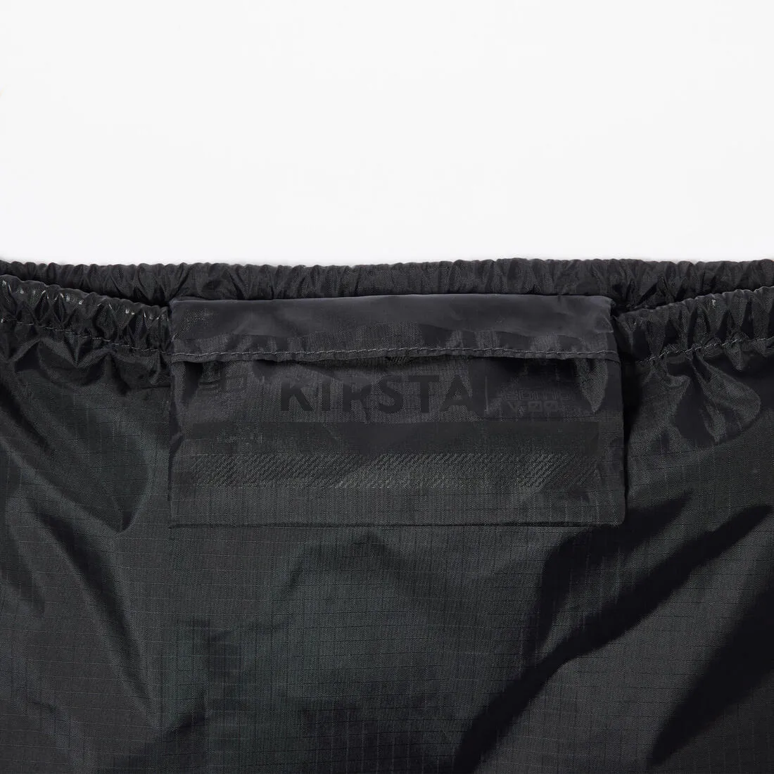 Drawstring Shoe Bag with Inner Zipped Storage Pocket Essential - Black