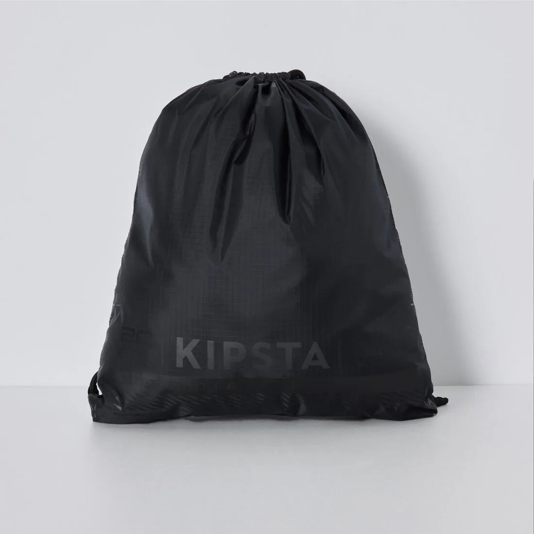 Drawstring Shoe Bag with Inner Zipped Storage Pocket Essential - Black