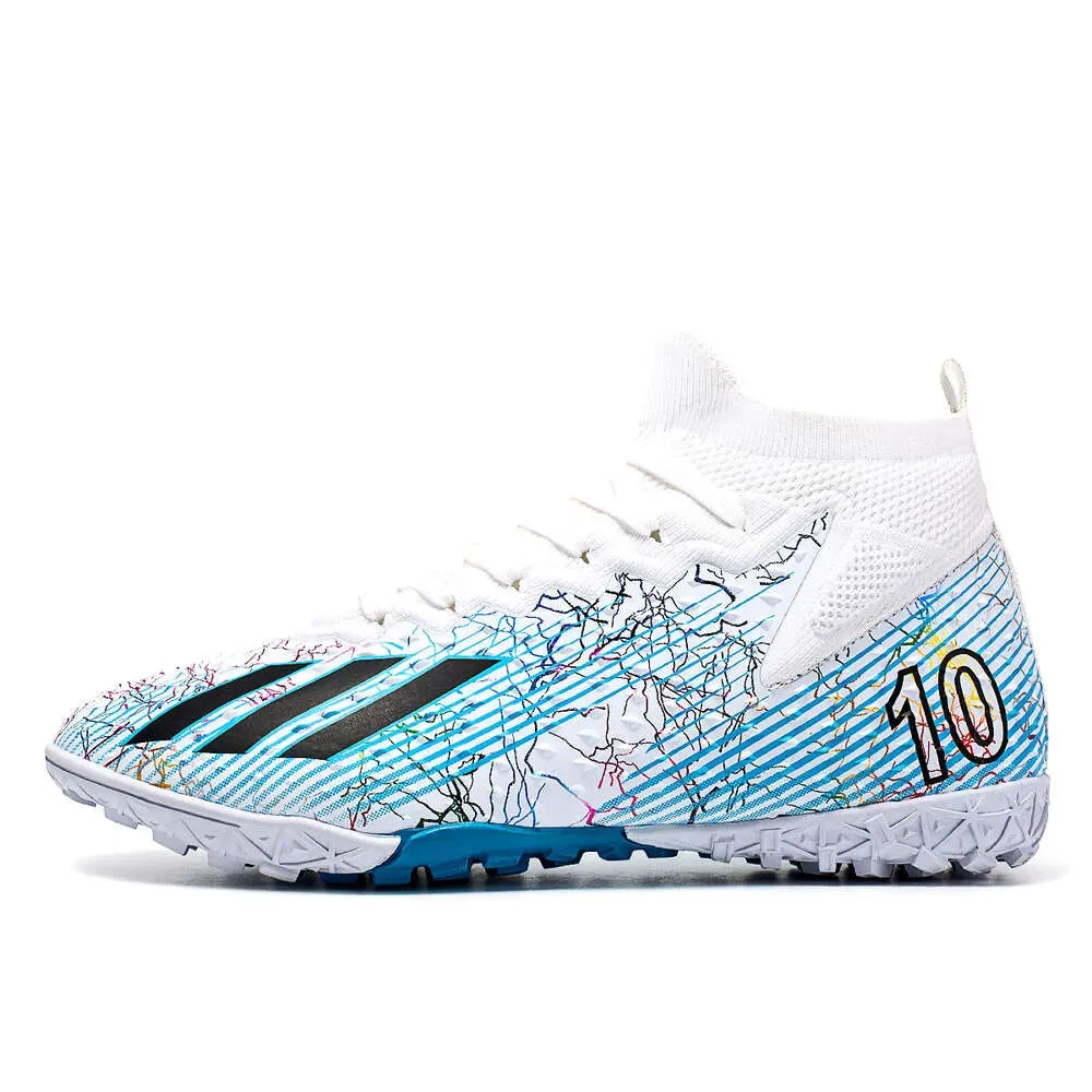 Factory wholesale football shoes with long spikes and broken nails, men's comprehensive training women's sports shoes, flying woven seamless large size