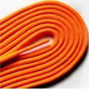 Fashion Thin Round Dress 1/8" Laces Custom Length with Tip - Neon Orange (1 Pair Pack) Shoelaces