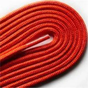 Fashion Thin Round Dress 1/8" Laces Custom Length with Tip - Orange (1 Pair Pack) Shoelaces
