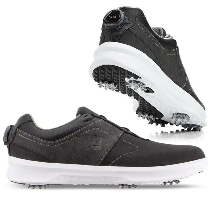 FootJoy Contour Series BOA Golf Shoes-Previous Season Style 8.5 Black/Charcoal (54186) M