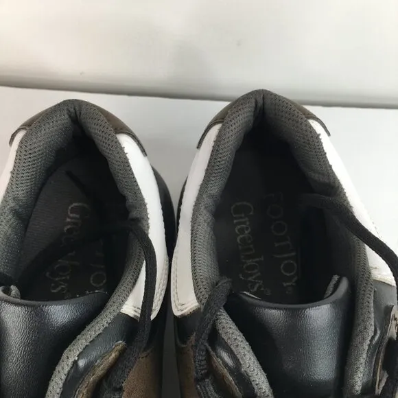 Footjoy GreenJoy Leather Athletic Golf Shoe Mens Size 8 45516 White Brown Black