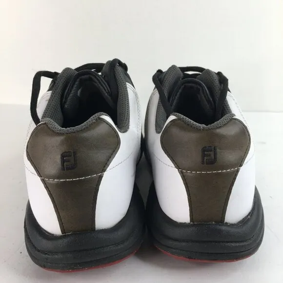 Footjoy GreenJoy Leather Athletic Golf Shoe Mens Size 8 45516 White Brown Black