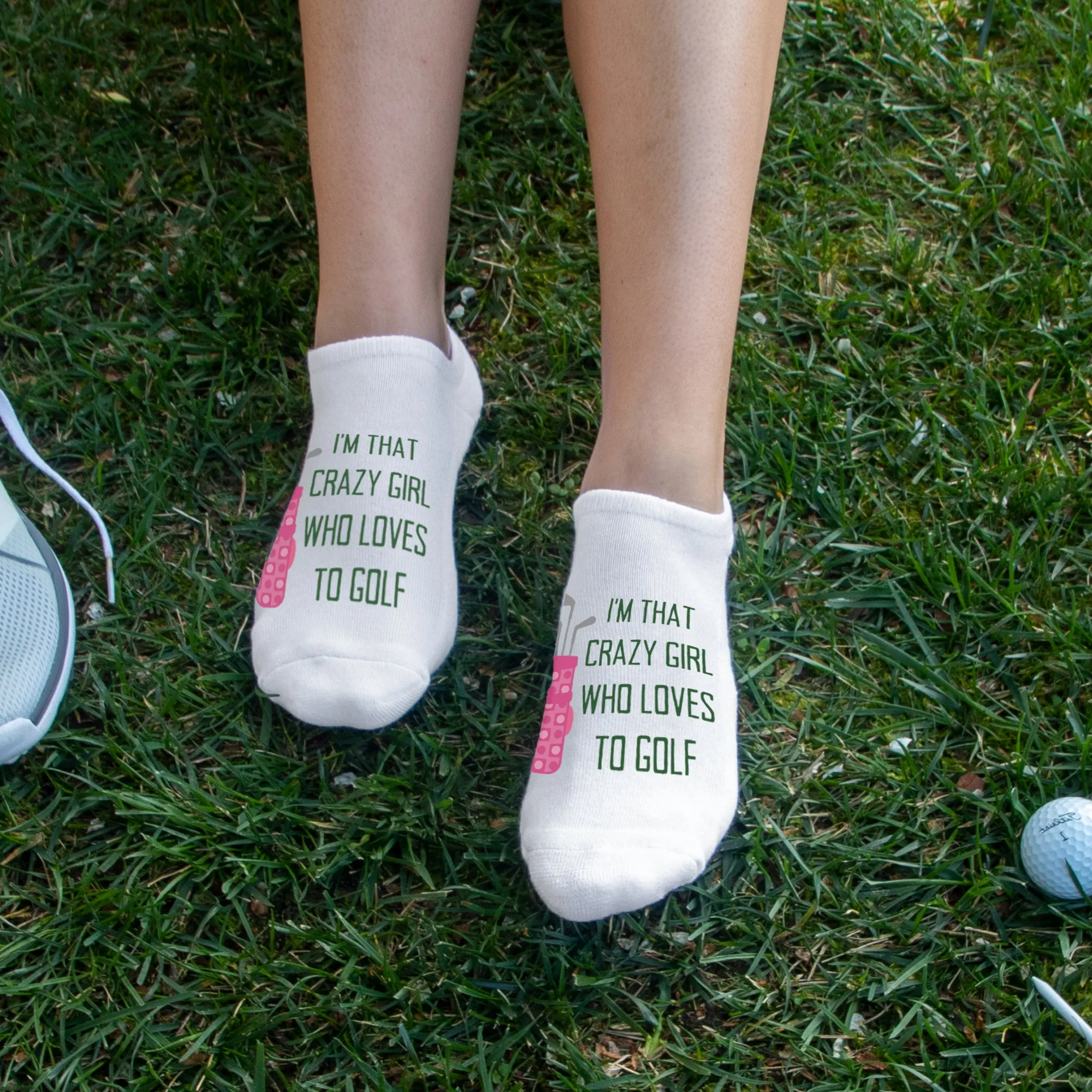 Fun Golf Socks for Women – Crazy Golf Girls No-Show Socks