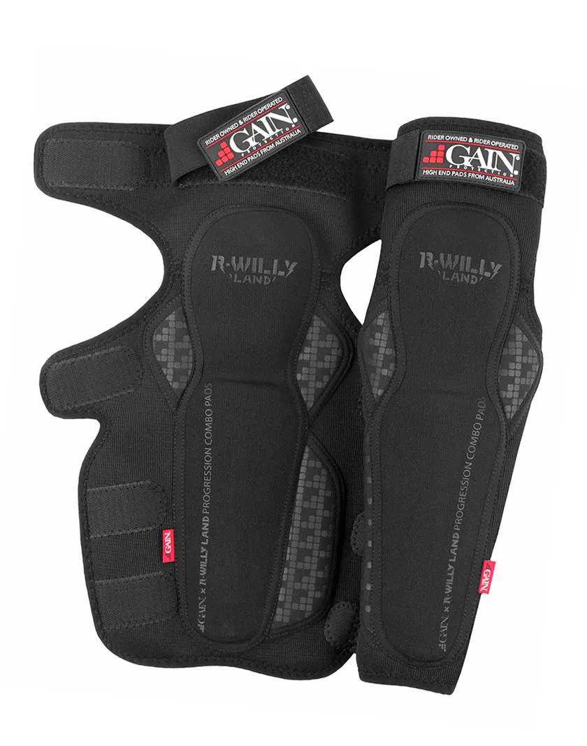 GAIN X R WILLY LAND "PROGRESSION" V2 KNEE/SHIN COMBO PADS