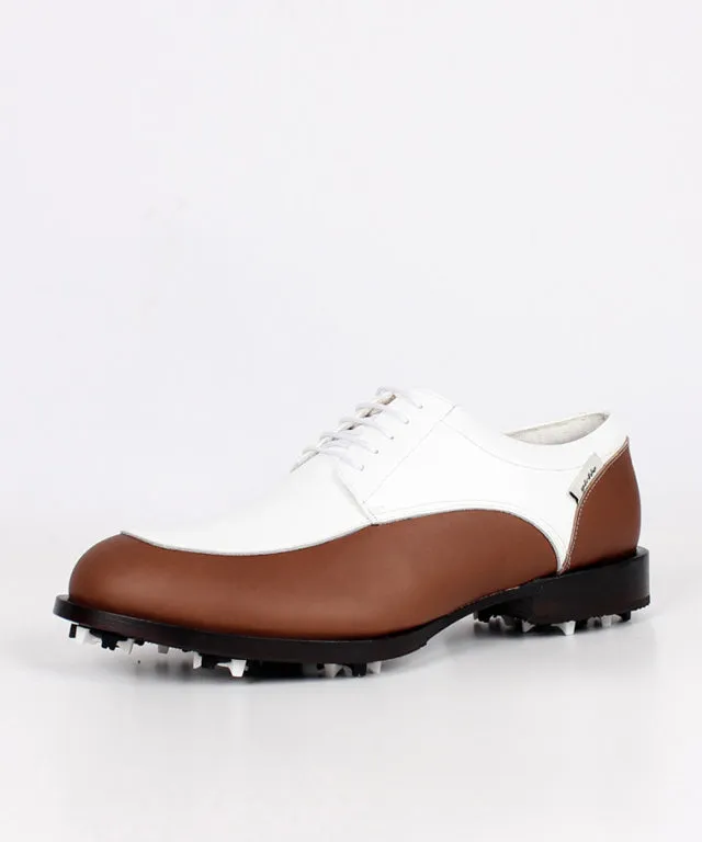 Giclee Unisex Oldies Goodies Premium Leather Golf Shoes - Brown